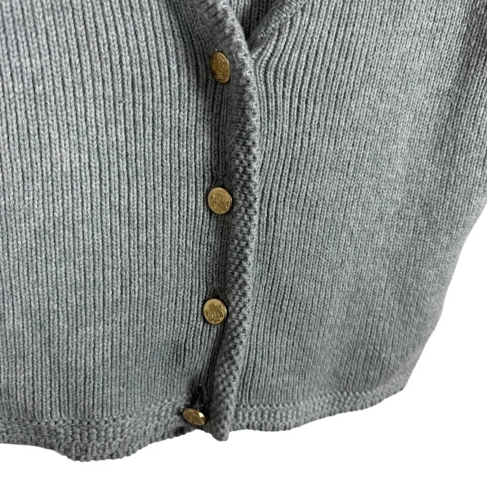 Abercrombie & Fitch Women’s Mara Button-Up Sweater Vest Grey XS - Picture 6 of 9
